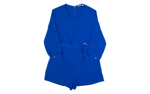 Jack Wills Belted Womens Playsuit Blue Wide-leg Uk 14