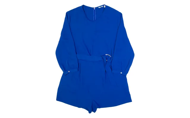 Jack Wills Belted Womens Playsuit Blue Wide-leg Uk 14
