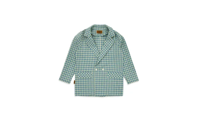 Kids Checked Blazer - Green Blue