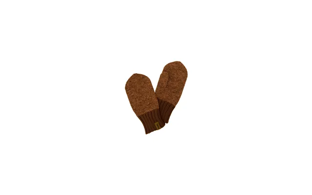 Kids Merino Wool Mittens Brown - 1-2 Years