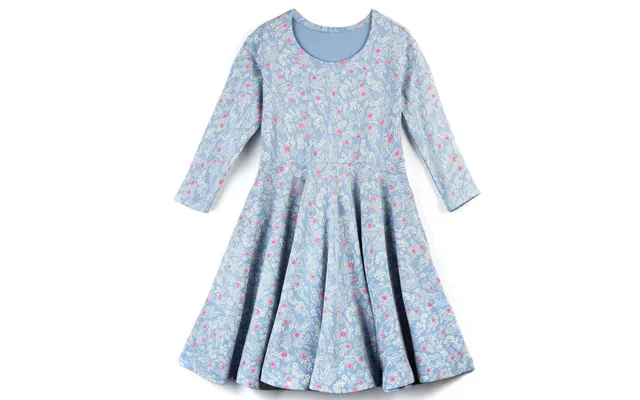 Kids Organic Cotton 3 4 Sleeve Twirl Dress Cherry Blossom - Cherry Blossom Large 10