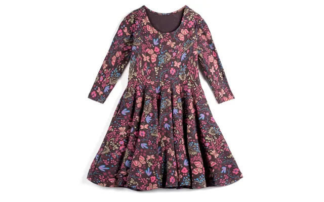Kids Organic Cotton 3 4 Sleeve Twirl Dress Flower Child - Flower Child 2t