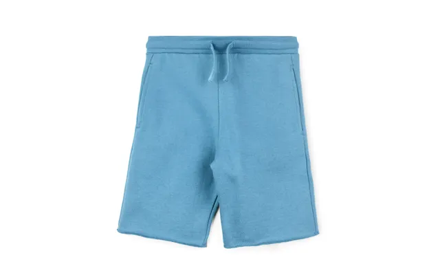 Kids Shorts Organic Cotton Drawstring Shorts For Comfortable Play - Chambray Medium 8
