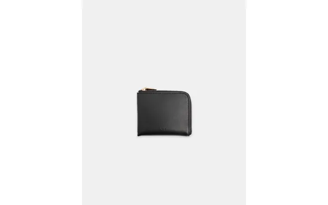 L Zip Coin Key Case - Black