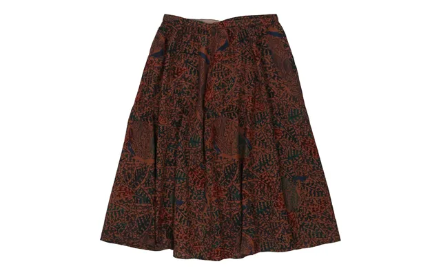 Les Copains Midi Skirt - 32w Uk 12 Brown Cotton