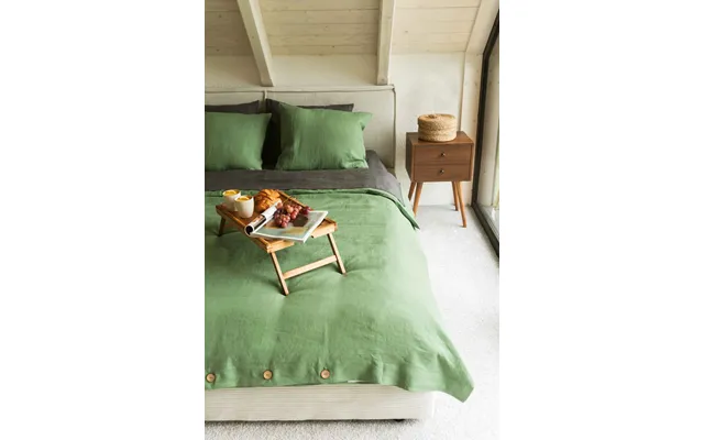 Linen Bedding Set In Matcha Green - Us King King