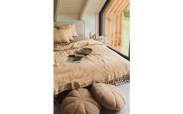 Linen Bedding Set In Mustard Size Us Double Queen