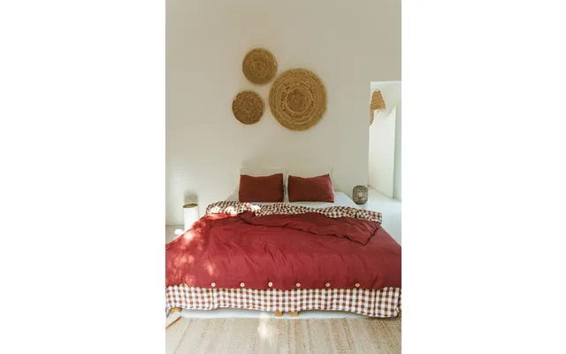 Linen Bedding Set In Terracotta - Us Cal.king King