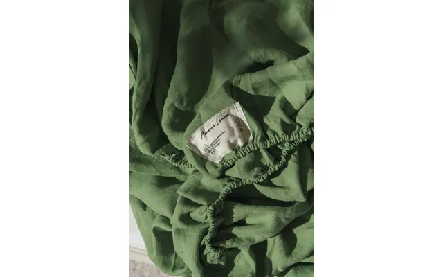 Linen Fitted Sheet In Matcha Green Size Us Full Double product image