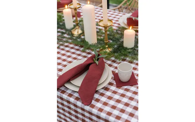 Linen Napkins Set Of 2 In Terracotta - 48x48 Cm 19x19