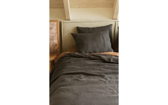 Linen Pillowcase In Charcoal Size Us Standard