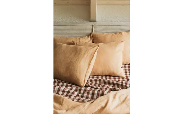 Linen Pillowcase In Mustard Size Us King
