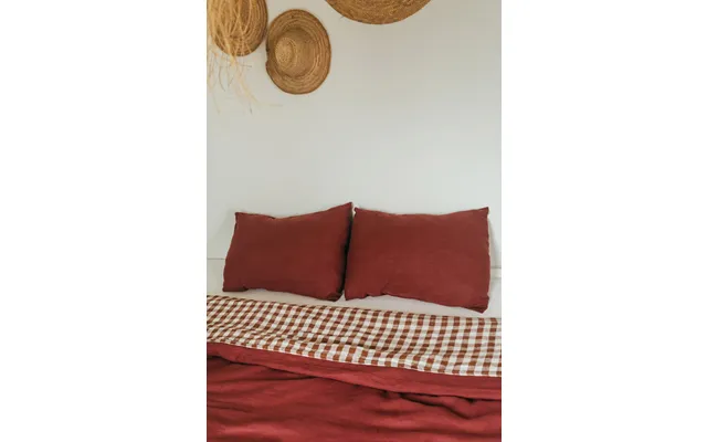 Linen Pillowcase In Terracotta - Euro Square