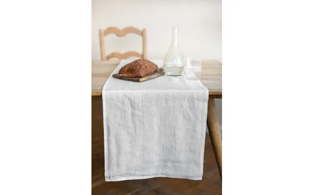 Linen Table Runner In Cream - 50x200 Cm 20x79