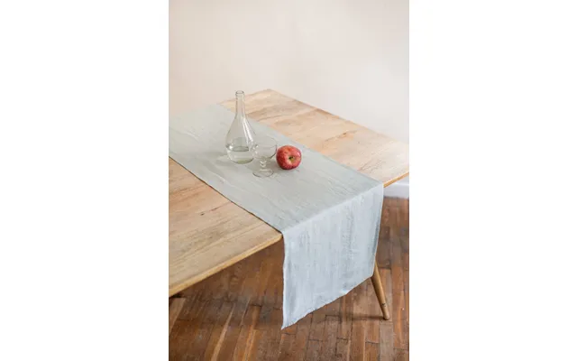 Linen Table Runner In Sage Green - 50x250 Cm 20x98