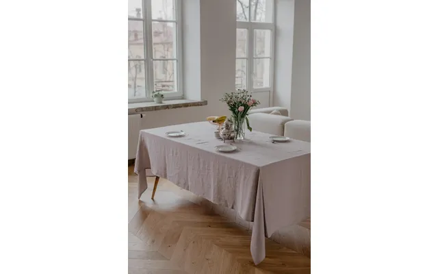 Linen Tablecloth In Dusty Rose - Round 79 200 Cm