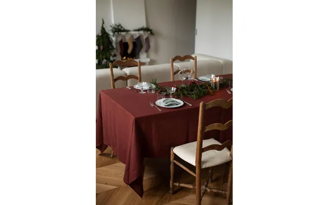 Linen Tablecloth In Terracotta Size Round 59 150 Cm