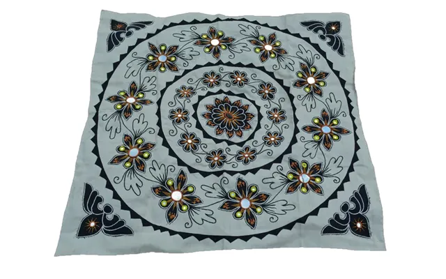 Mandala Upcycled Wall Hanging Home Decor Boho Tapestry - Black & White