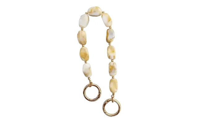 Marbled Acrylic Chain Strap - Ivory Pearl