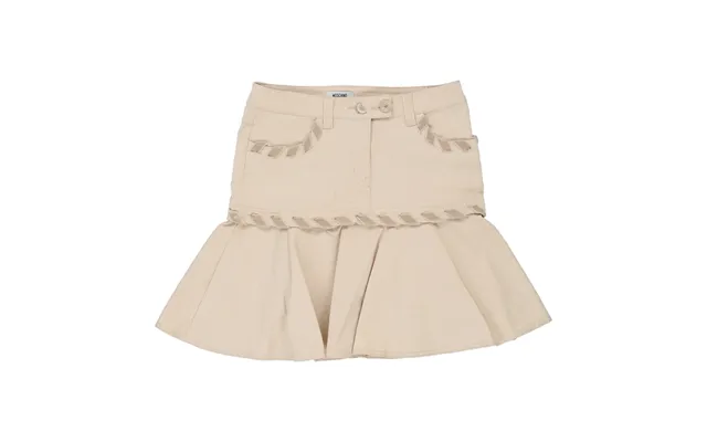 Moschino Jeans Mini Skirt - 30w Uk 10 Beige Cotton Blend