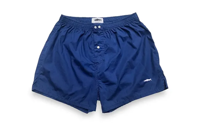Navy Blue Cotton Boxer Shorts - L Navy Blue