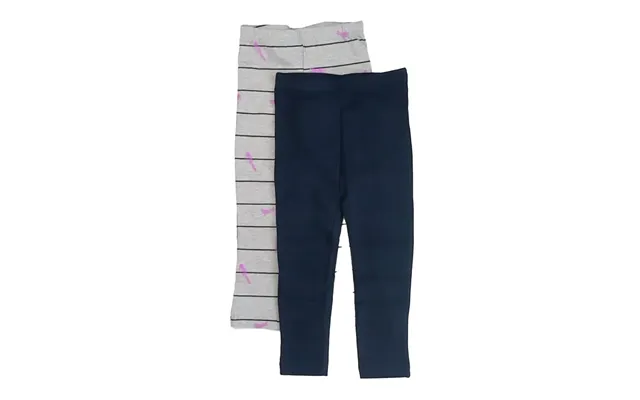 New Without Tags Leggings Size 2-5t - Navy Gray Stripe 2