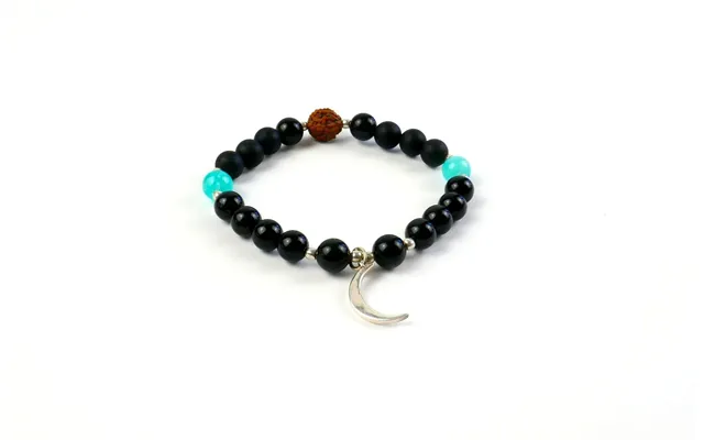 Nyx Japa Mala Bracelet - Obsidian, Onyx And Quartz