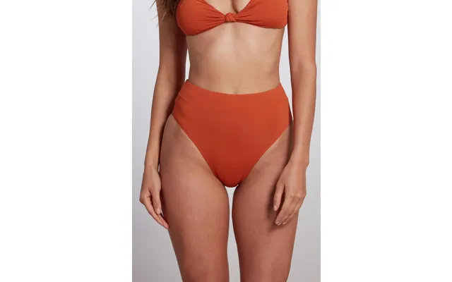 Olivia High Waist High Cut Bikini Bottom - Pumpkin