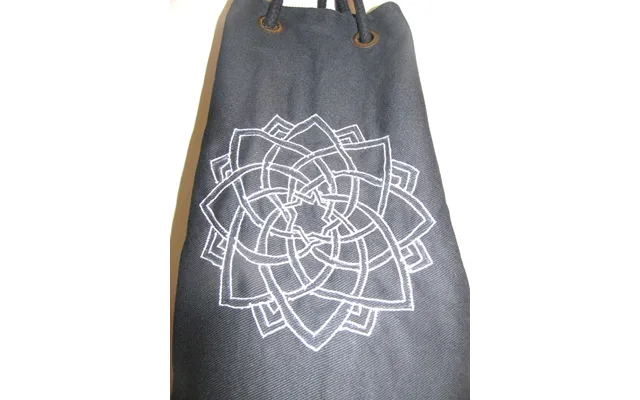 Omsutra Kids Mandala Yoga Mat Bag With Saree Lace - Black With White Mandala