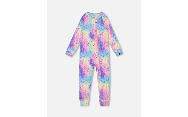 One Piece Thermal Underwear With Frosted Rainbow Print - 12m