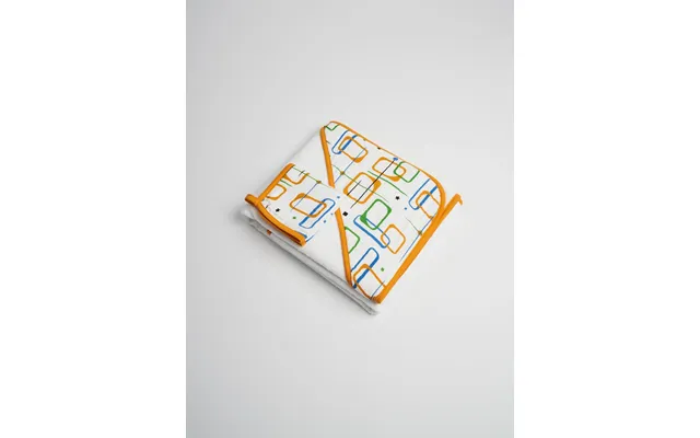 Organic Baby Hooded Towel Set Mid-century - Colour Squares
