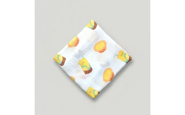 Organic Bamboo Swaddle Blanket - Lemon Tea Egg Tart