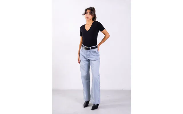 Organic Cotton V-neck Bodysuit - Black Size Xxxl