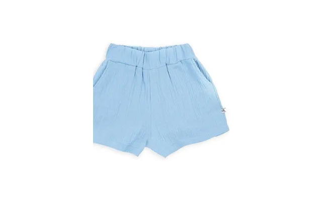 Organic Muslin Girl Shorts - Blue Size 8-10 Years