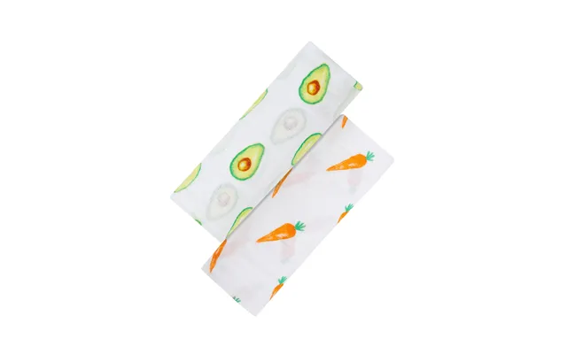 Organic Swaddle Set - First Foods Avocado & Carrot