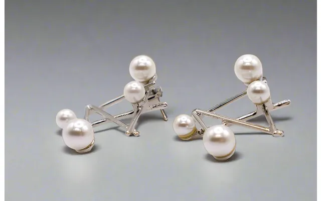 Pearlescent Futurista Earrings Luxury Pearl Statement Earrings