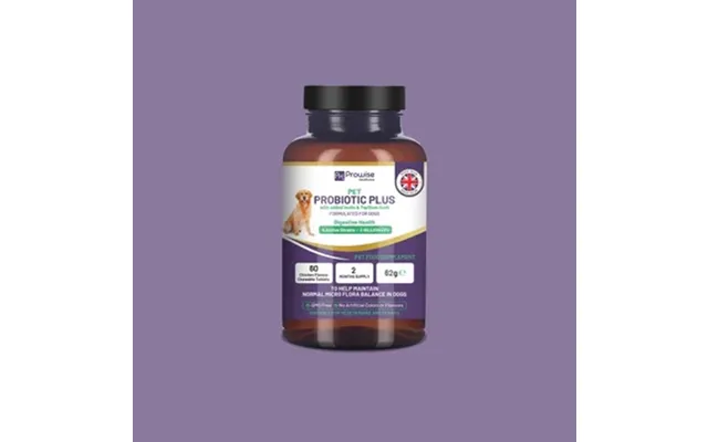Pet Probiotic Plus With Added Inulin & Psyllium Husk 2 Billion Cfu With 5 Active Strains I 60 Chicken Flavour Chewable T