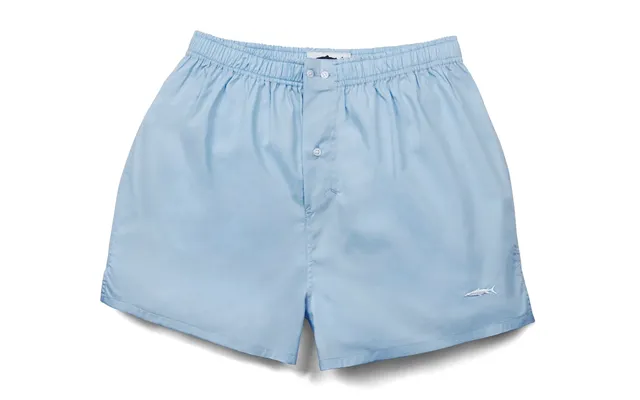 Powder Blue Cotton Boxer Shorts - S Powder Blue
