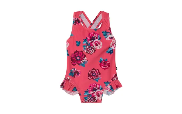 Printed One Piece Bathing Suit Pink Roses - 9 12m