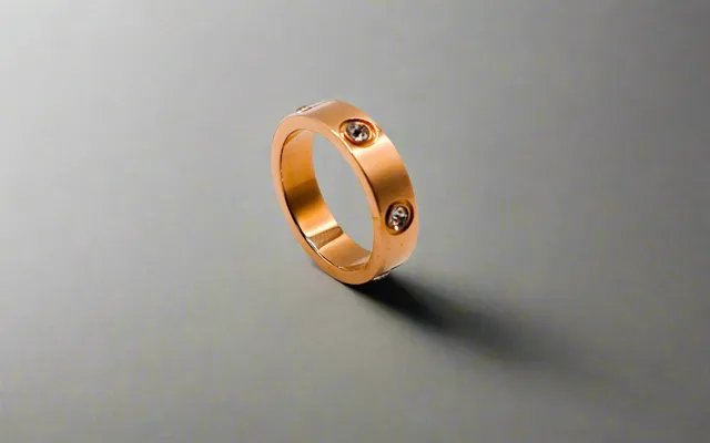 Radiant Rose Gold Gem Ring Elegant Gemstone Statement Ring For Women Size Ring Size 6