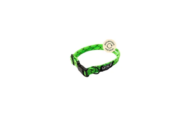 Recycled Climbing Rope Dog Collar - Large Electric Green