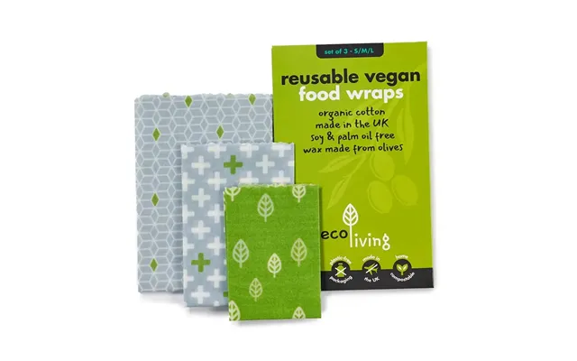 Reusable Vegan Food Wraps - 3 Pack