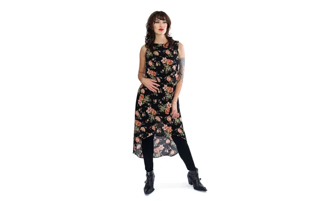 Sheer Floral Overdress - Peach