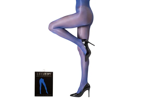 Shiny Semi-opaque Nylons 40 Denier Pantyhose Blue - L Xl Blue