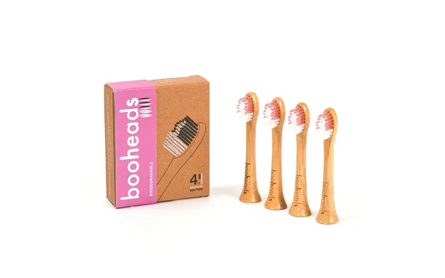 Soniboo - Bamboo Electric Toothbrush Heads Compatible With Sonicare* Deep Clean 4pk Pink Edition