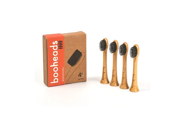 Soniboo - Charcoal Bamboo Electric Toothbrush Heads Compatible With Sonicare* Whitening Clean 4pk