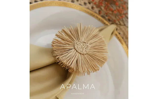 Sunflower Napkin Ring - Iraca Palm, 100% Handmade Napkin Holder For Table Decor
