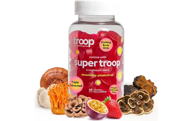 Super Troop - 6 Mushroom Blend Energy Immunity Gummies