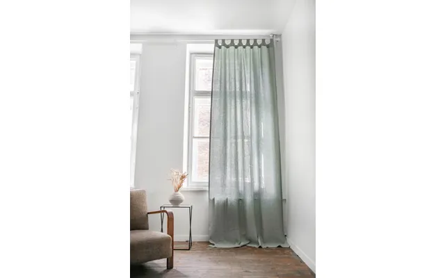 Tab Top Linen Curtain - 91x90 230x229cm Cream