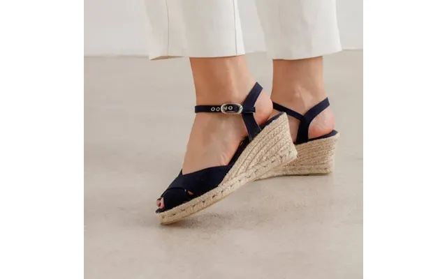 Taggia Organic Canvas Eco Vegan Espadrille Wedges - Navy Blue Select Size 9 Us 40eu Color Navy Blue